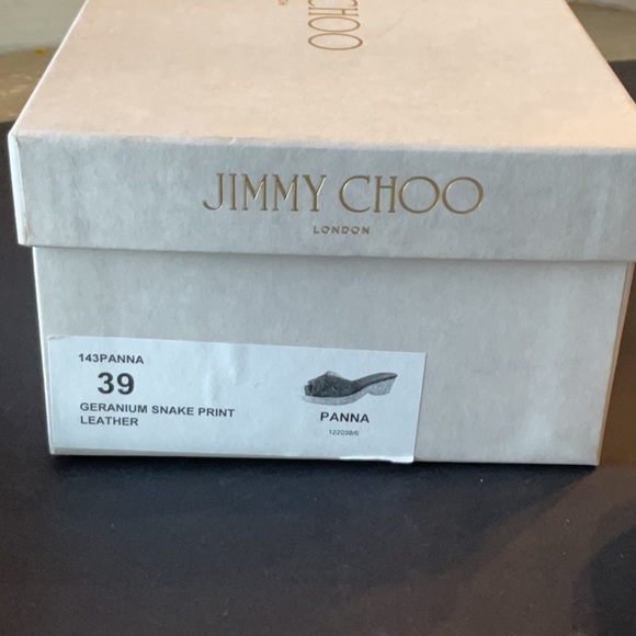 Jimmy Choo Geranium Snake Print leather Panna size 39 - Picture 10 of 14